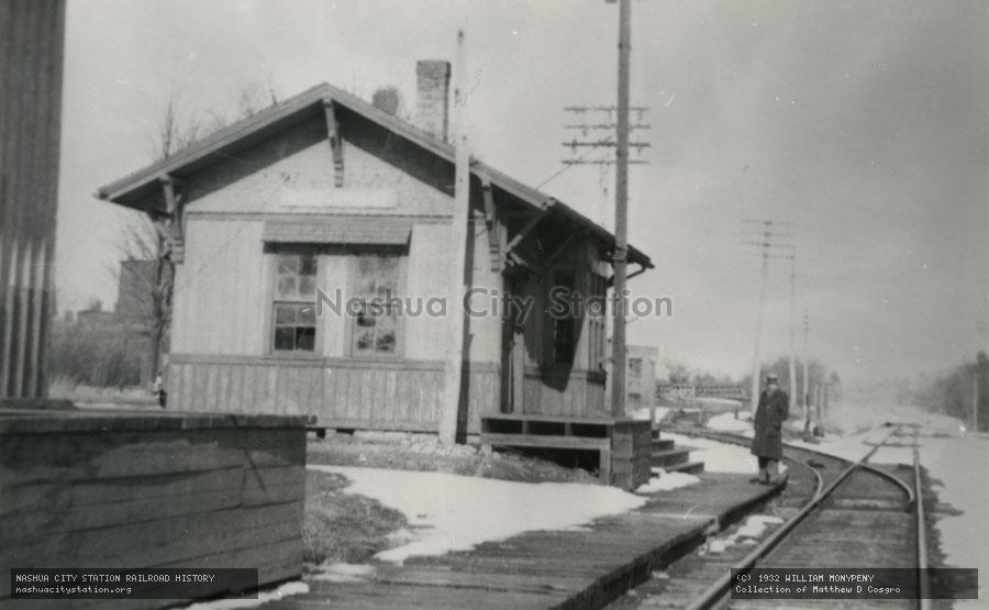 Postcard: Boston & Maine Railroad Station, Wheelwright, Hardwick, Massachusetts